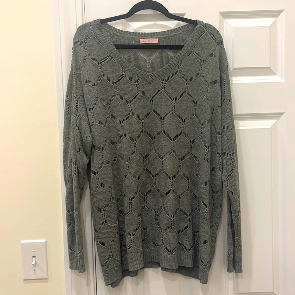 Ces Femme open knit women’s sweater size XL